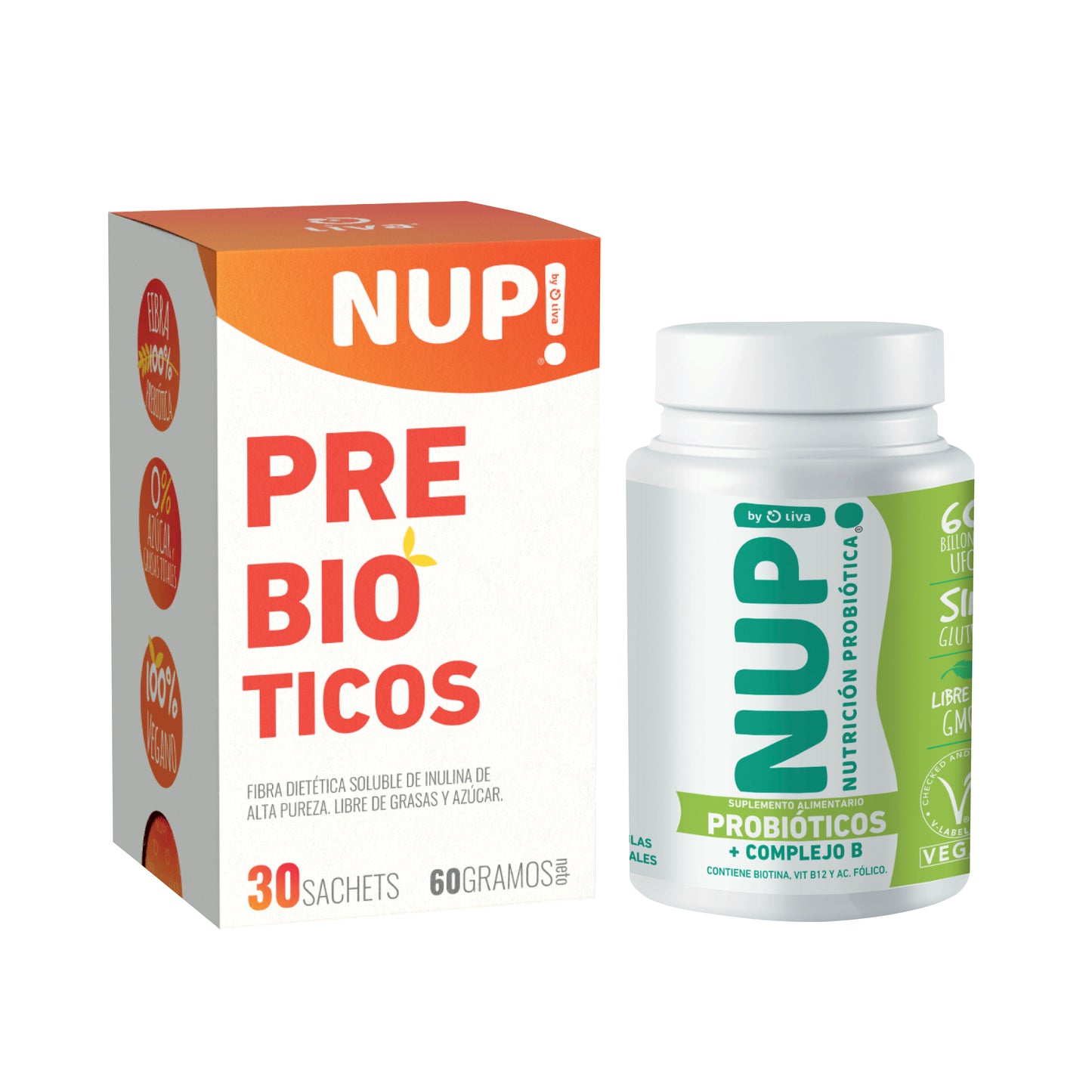 NUP!® PROBIÓTICOS COMPLEX B + FIBRA PREBIÓTICA