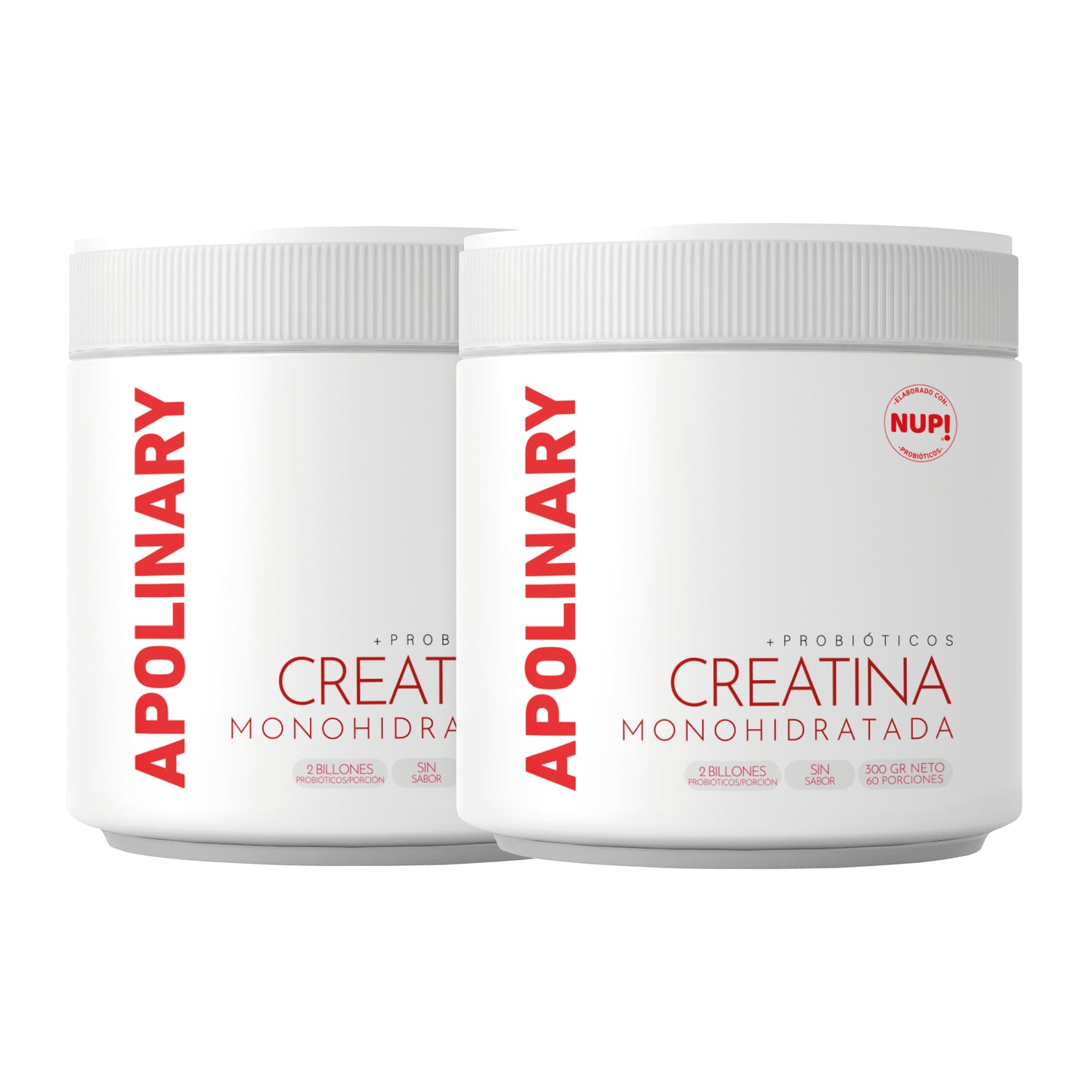 DUO APOLINARY CREATINA PROBIÓTICA 2 billones (2 tarros)