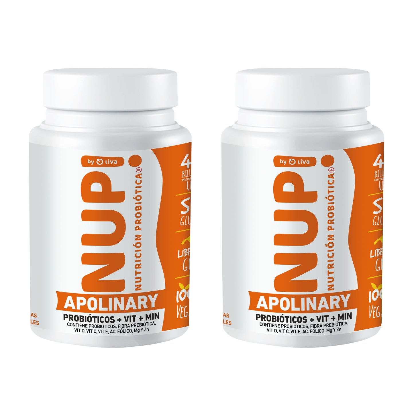DUO PROBIÓTICOS NUP!® APOLINARY 45 Billones (2 frascos)