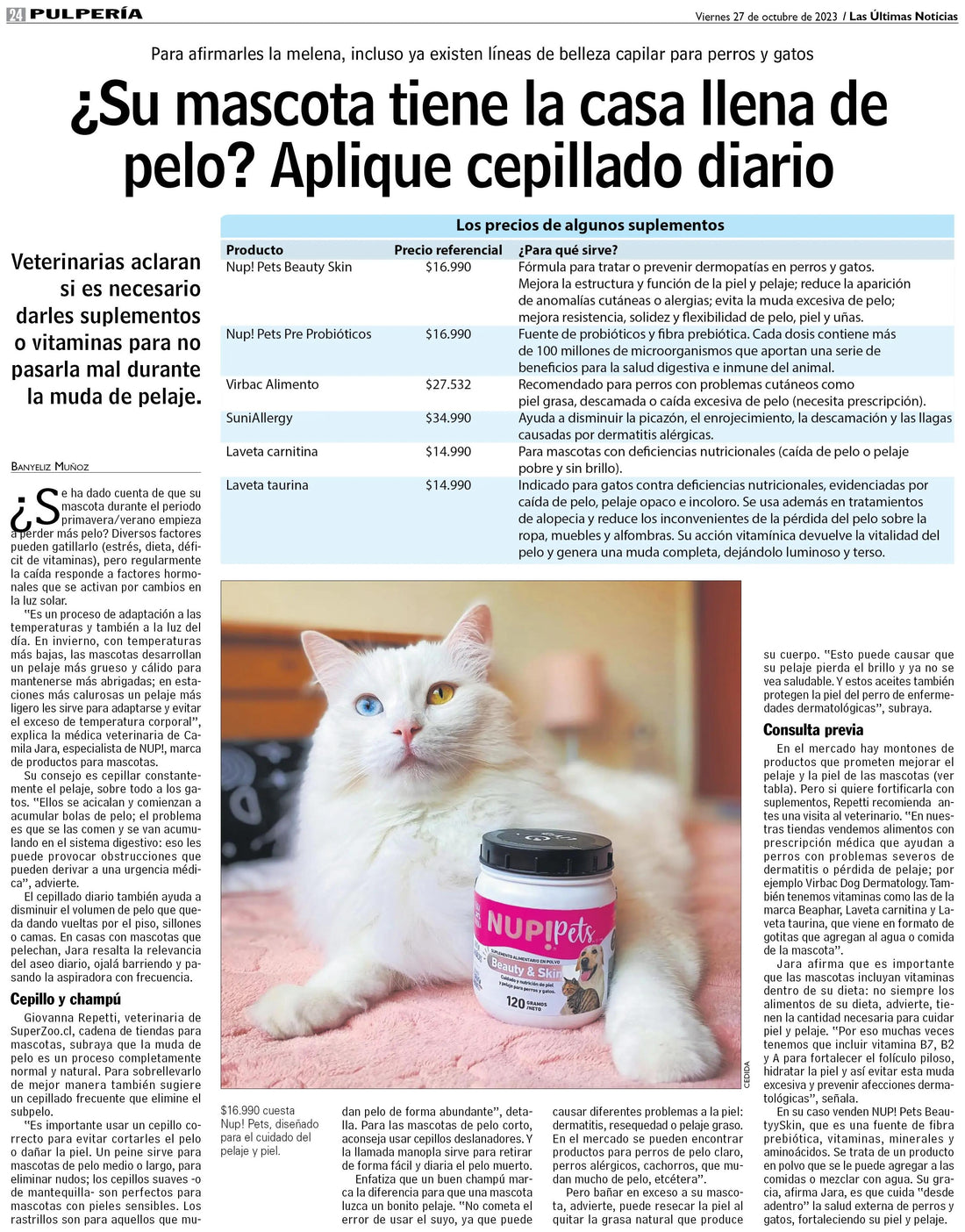 ¿Su mascota tiene la casa llena de pelo? Aplique cepillado diario