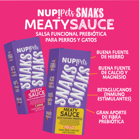 NUP!PETS MEATY SAUCE CARNE (SALSA NATURAL) 2x1 PAGA 1 Y TE LLEGAN 2