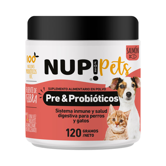 PRE Y PROBIÓTICOS PERROS Y GATOS NUP!PETS SALMON