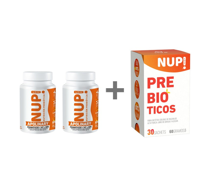 DUO PROBIÓTICOS NUP!® APOLINARY + NUP! PREBIOTICO GRATIS
