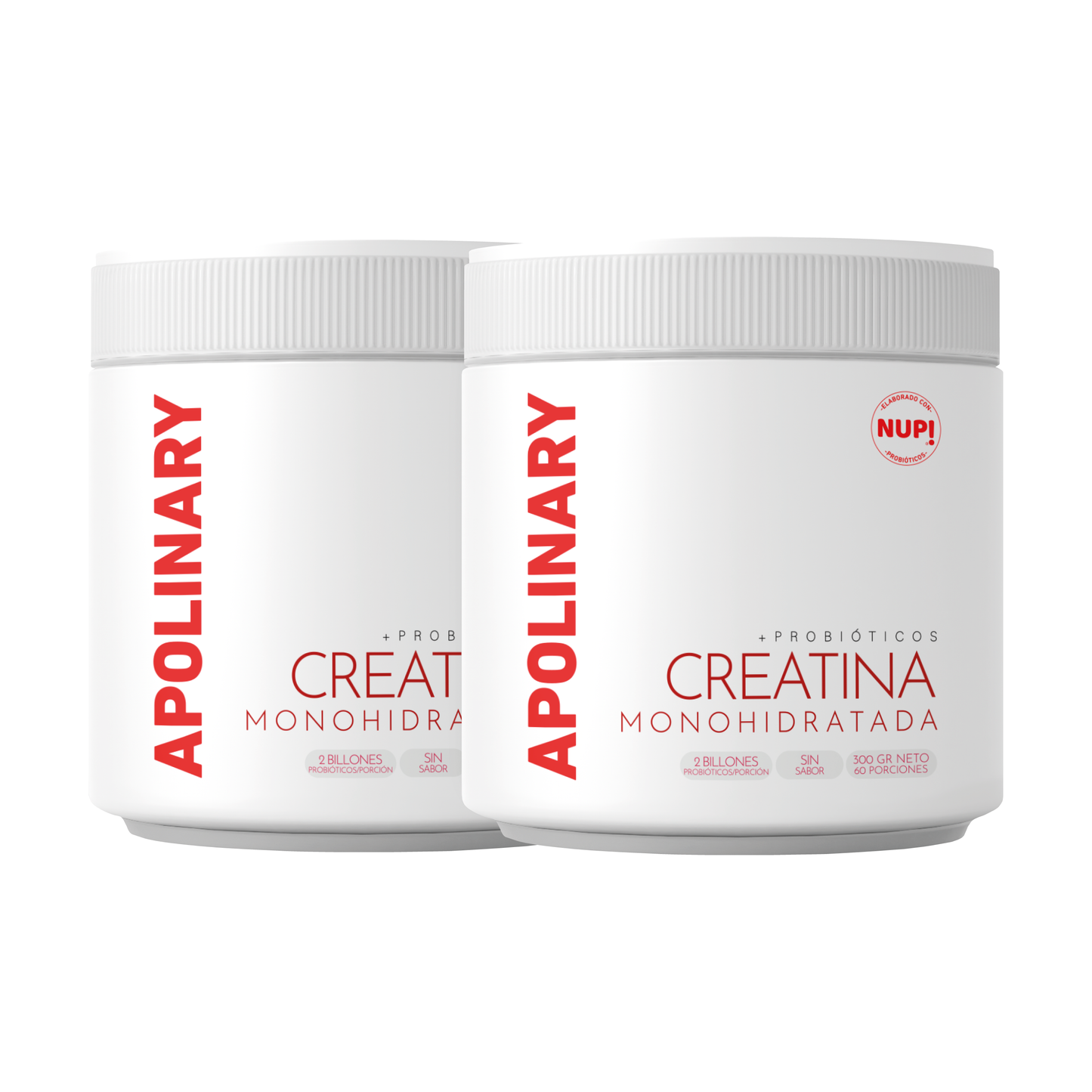 DUO APOLINARY CREATINA PROBIÓTICA 2 billones (2 tarros)