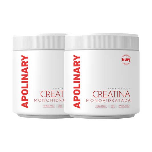 DUO APOLINARY CREATINA PROBIÓTICA 2 billones (2 tarros)