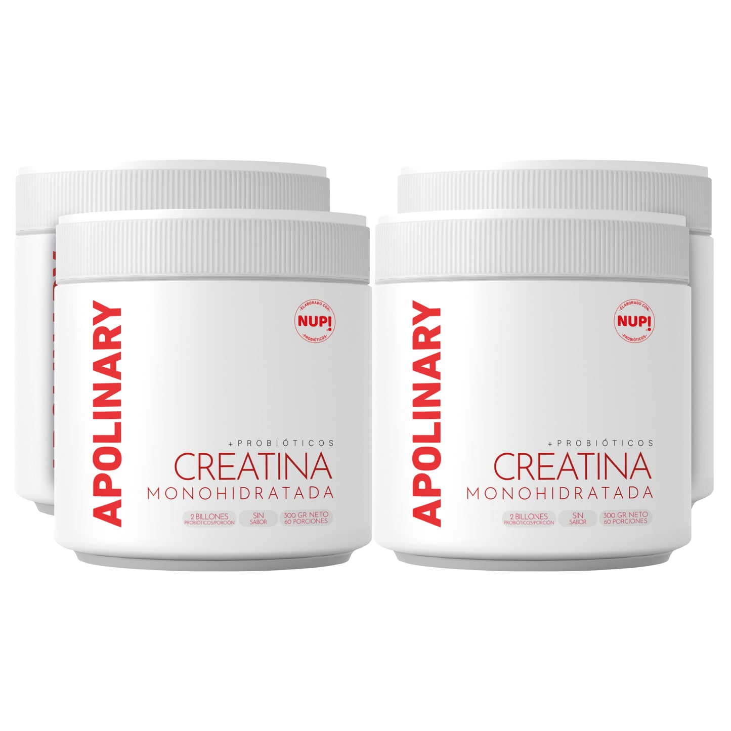 FAMILY APOLINARY CREATINA PROBIÓTICA 2 billones (4 tarros) + PREBIÓTICO GRATIS!