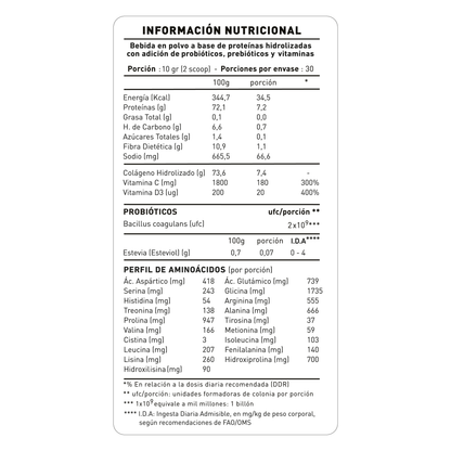 NUP!® COLAGENO PRE Y PROBIÓTICOS 2 BILLONES 300GR BERRIES